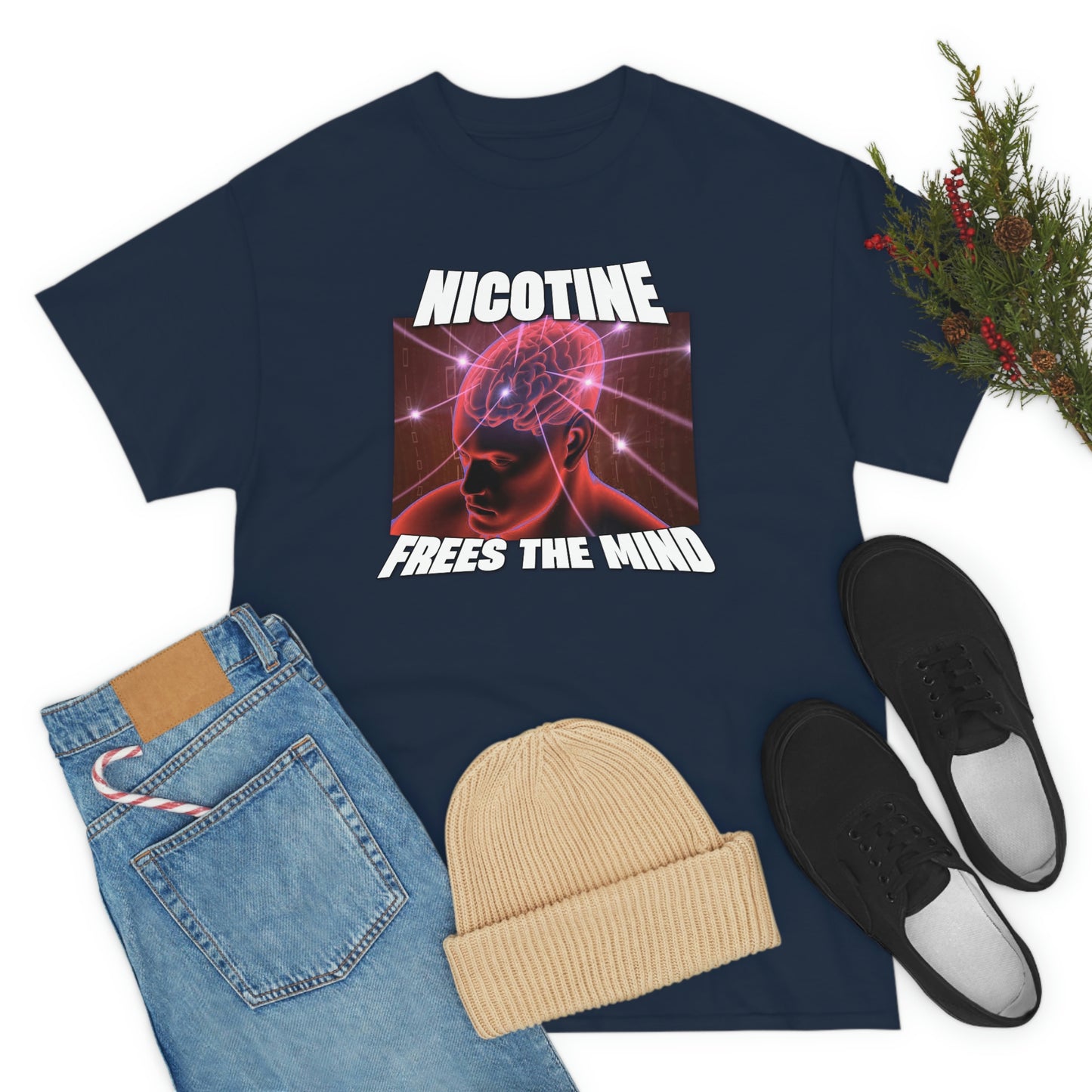 NICOTINE FREES THE MIND T-SHIRT